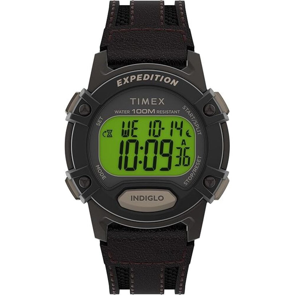 Timex Expedition Digital 41mm Leather Mens Watch